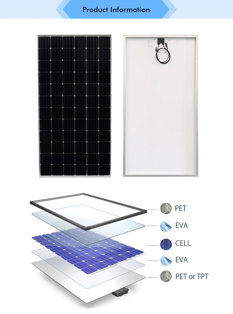 High Efficiency 250W Mono Crystalline Silicon Solar Panel