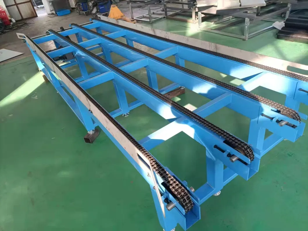 Motorized Heavy Duty Industrial Pallet Chain Conveyor Line