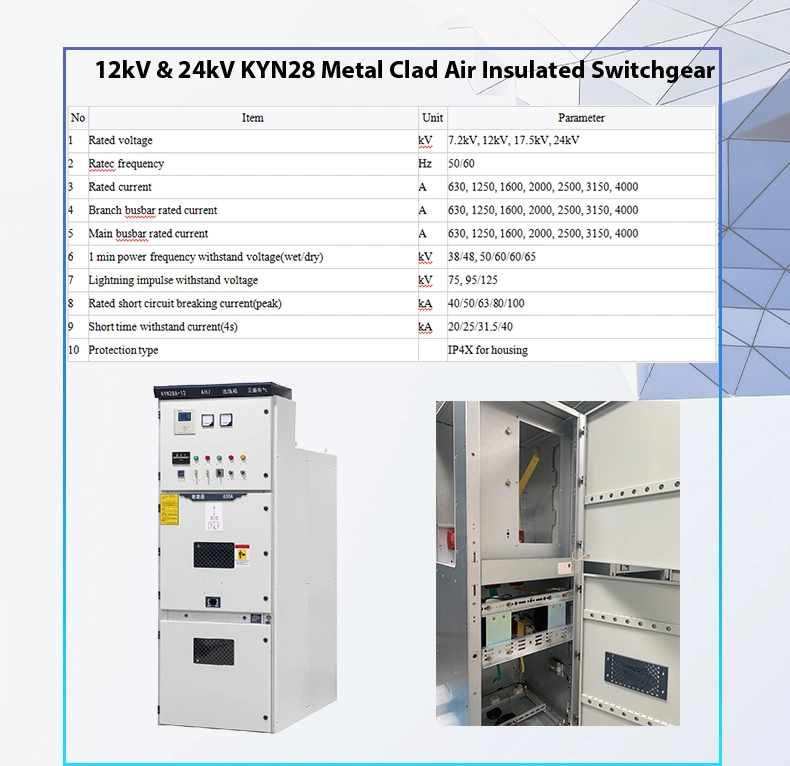 High Voltage Indoor 33kv Kyn28 Air Insulated Switchgear Switchboard Supplier