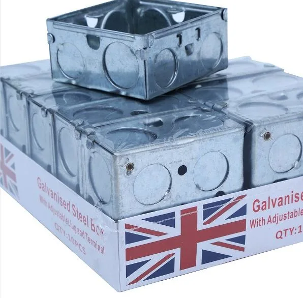 Electrical Concealed Box Metal Junction Box 3X3 Back Box Galvanized Steel Sheet 25/35/47mm 0.5-1.2mm 3*3 3*6