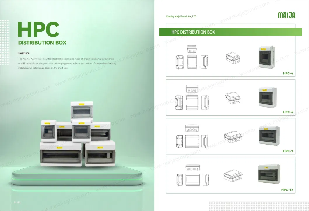 IP66 Outdoor 4-Way Waterproof Electrical Panel Transparent Power Distribution Equipment Box