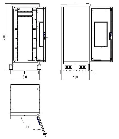 Outdoor Telecom Street Cabinet Units Outdoor Electrical Enclosure Battery and Equipment Storage Cabinets NEMA Rated Customized