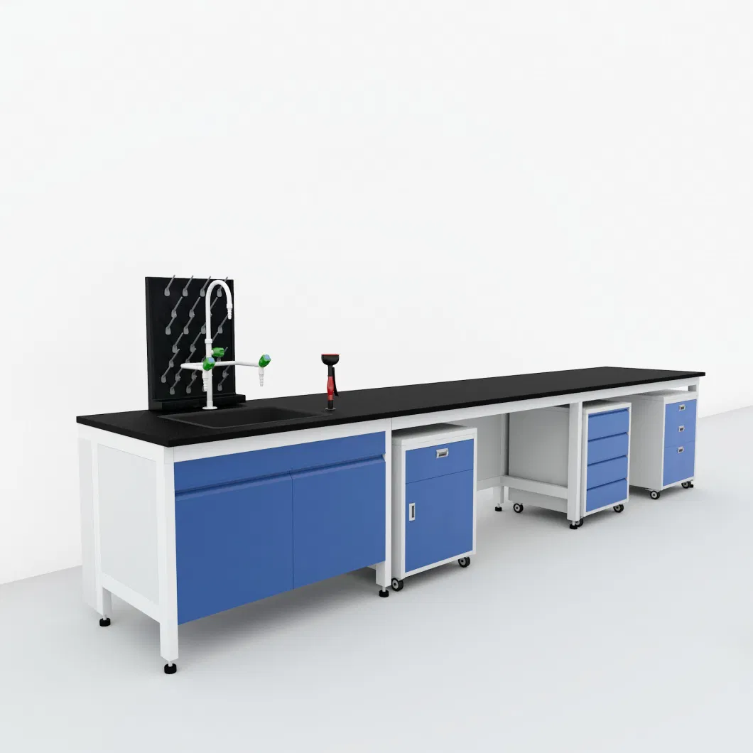 Hospital Lab Furniture Steel Mobile Cabinet with Sink Unit