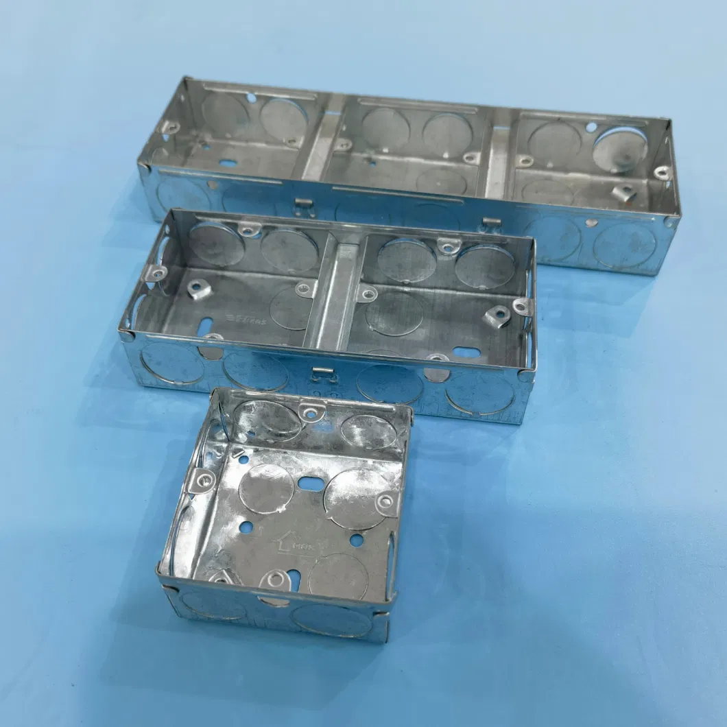 Electrical Concealed Box Metal Junction Box 3X3 Back Box Galvanized Steel Sheet 25/35/47mm 0.5-1.2mm 3*3 3*6