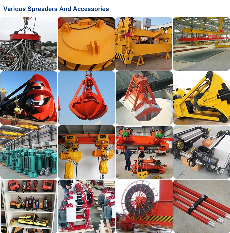 Crane Parts Remote Control, Copper Bus Bar, Hook, Grab, Cables, End Carriage Beam, Overload Limiter, AC Contactor, Container Spreader, Electro-Magnetic, Cabin