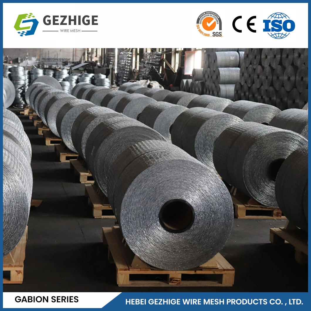 Gezhige 60X80 mm Stone Gabion Box Manufacturers 3.0-4.0mm Selvedge Wire Thickness Industries Galvanized PVC Coated Gabion China Hexagonal Woven Gabions Box