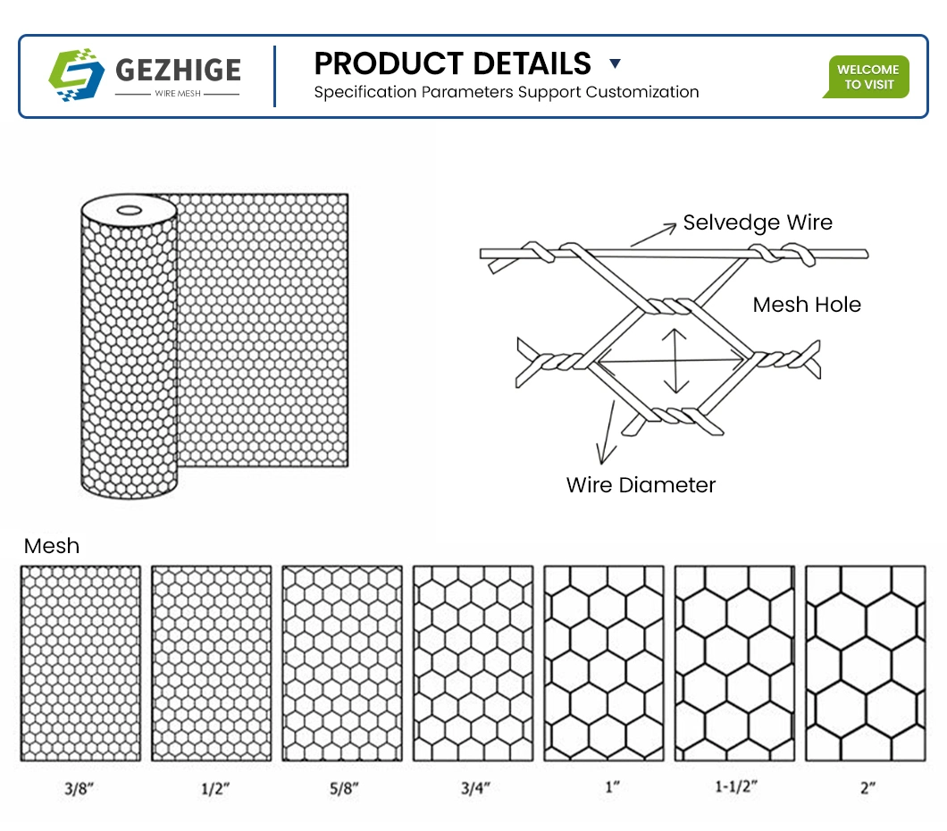 Gezhige 60X80 mm Stone Gabion Box Manufacturers 3.0-4.0mm Selvedge Wire Thickness Industries Galvanized PVC Coated Gabion China Hexagonal Woven Gabions Box