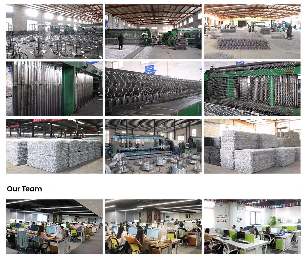 Gezhige 60X80 mm Stone Gabion Box Manufacturers 3.0-4.0mm Selvedge Wire Thickness Industries Galvanized PVC Coated Gabion China Hexagonal Woven Gabions Box