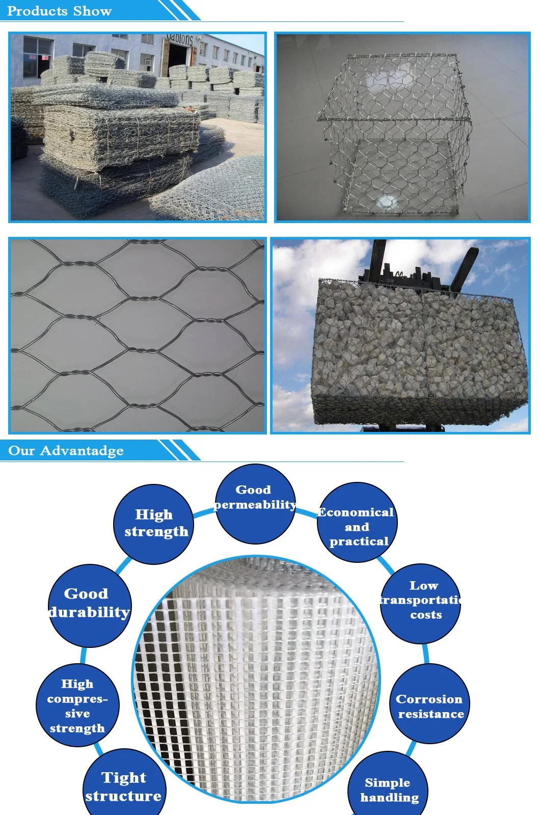 High Strength Welded Gabion PVC Coated Gabion Box