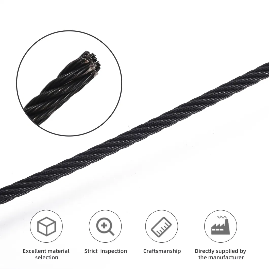 Stainless Steel Cable Railing System Wire Rope Black Oxide