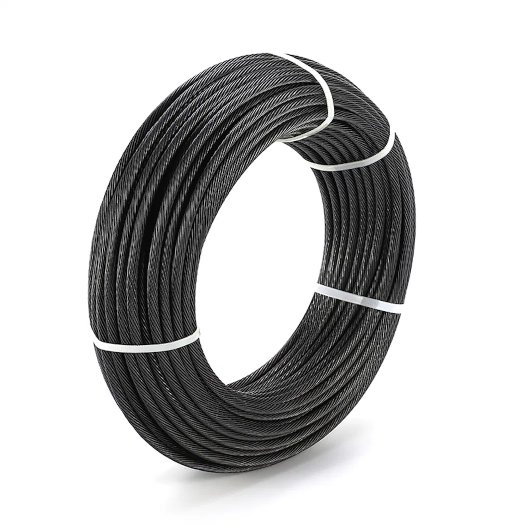 Black Coating Oxide Coated Stainless Steel Wire Cable Rope