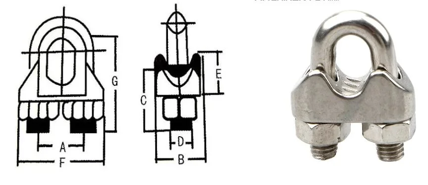 U. S Carbon Steel Wire Rope Clamp