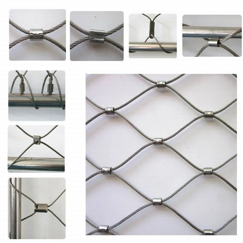 Black Oxide X-Tend Stainless Steel Wire Rope Mesh for Zoo Fence