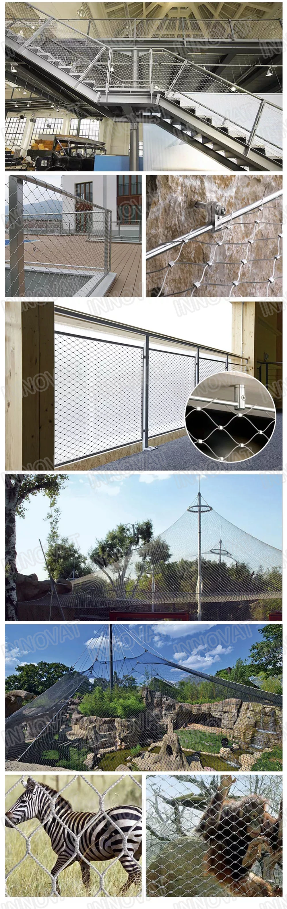 Diamond Ferruled Stainless Steel Wire Rope Mesh Net Cable Balustrade Railing Infill Mesh