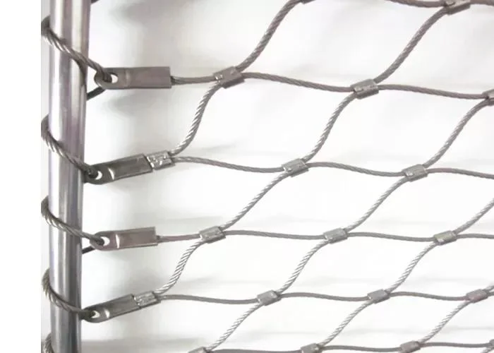 Safety Lightness Flexible Building Rood Protective Construction Decoration Stainless Steel Wire Rope Cable Mesh Balustrade Infills Safety Fall Net