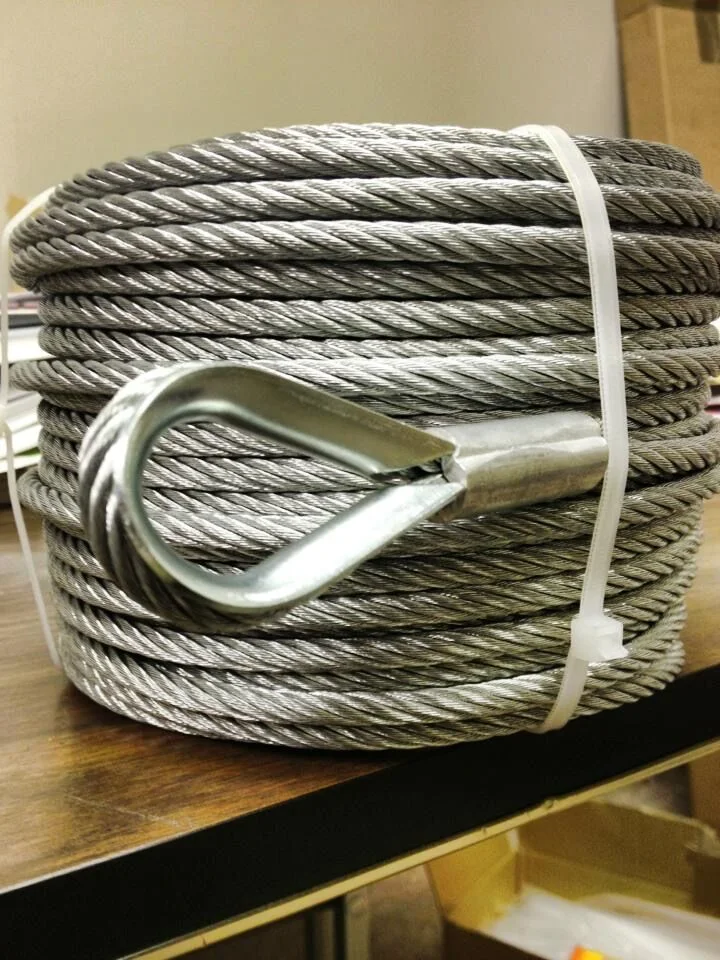 Electric Galvanized Steel Wire Rope 6X37+ Iwrc Sling Manufacturer Thimble