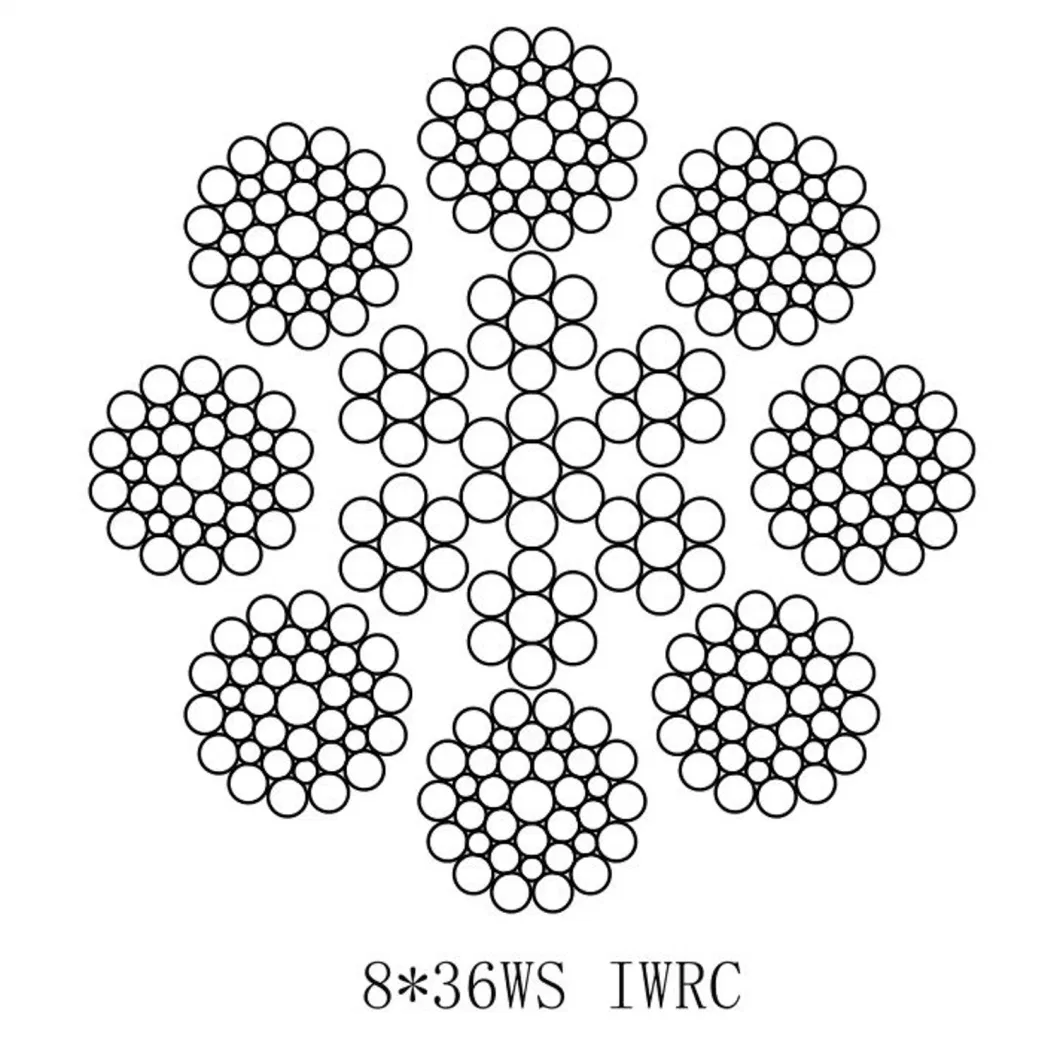 Ungalvanized and Galvanized Steel Wire Rope 6X25fi+FC/Iwrc