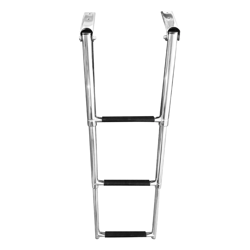 Power Marine Hot Sale Transom Boat Ladder Mirror Polished Rope Ladder Boat High Quality Boat Boarding Ladder