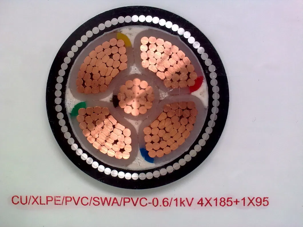 0.6/1kv Low Voltage Underground Copper/Aluminum Conductor XLPE Insulated PVC Sheathed Steel Wire Armoured Power Cable