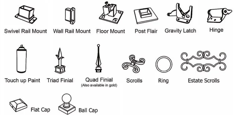 Indoor Wrought Iron Hand Railing Staircase Metal Wire Rope Balustrade Steel Balcony Railing Design Aluminum Fence Stainless Steel Handrail Garden Fence
