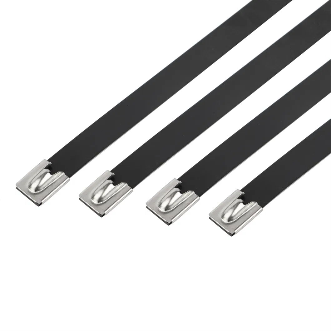 Stainless Steel Cable Tie---304 316 Dnv Ball Lock PVC Coated Tie