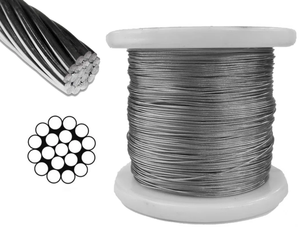 Electric Galvanized Steel Wire Rope 6X24+7FC Coil Packing Fiber Core for Manufacturing