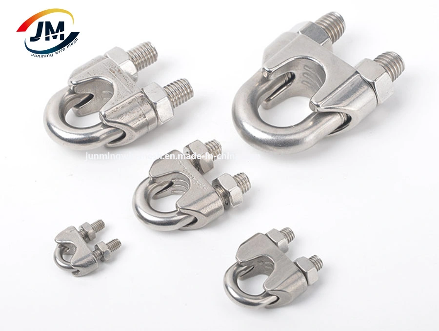 Wholesale China 8mm Malleable Cast Wire Rope Clamp Stainless Steel DIN741 Ss