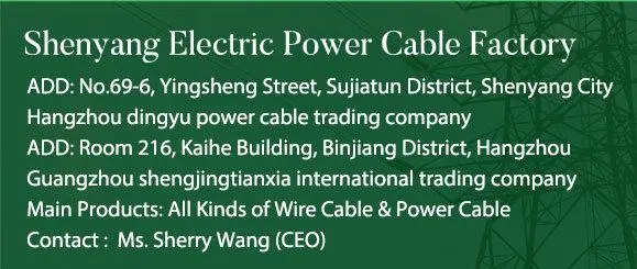 Shenguan Wholesale 1*19 7*7 Auto Control Cable Galvanized Inner Steel Rope Electric Control XLPE Cable Electrical PVC Rubber Copper ABC Insulate