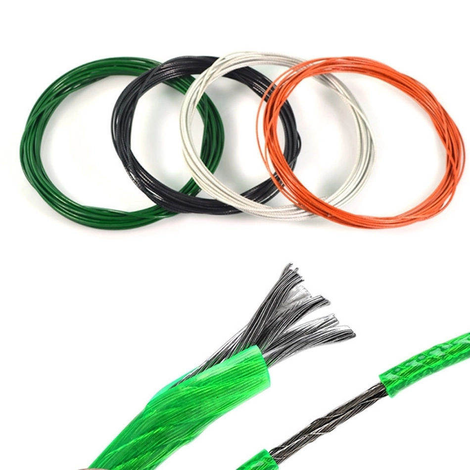 Nylon PVC Surface Coated Galvanized Stainless Steel Wire Rope