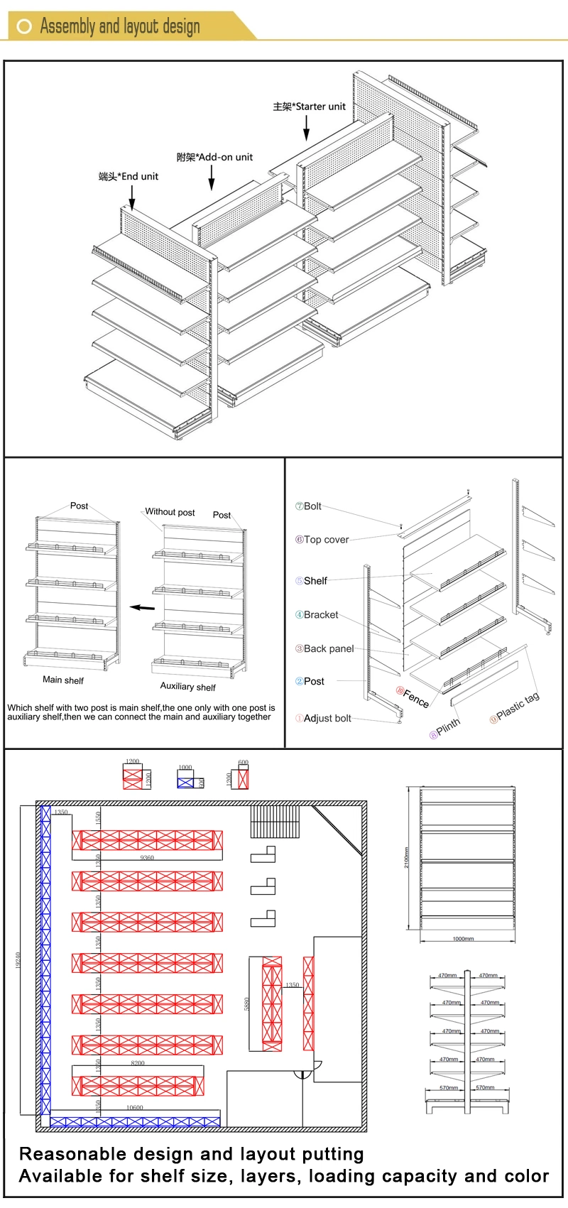 Customized Metal Hardware Tools Display Racks Accessories Pegboard Display Stand with Wheels