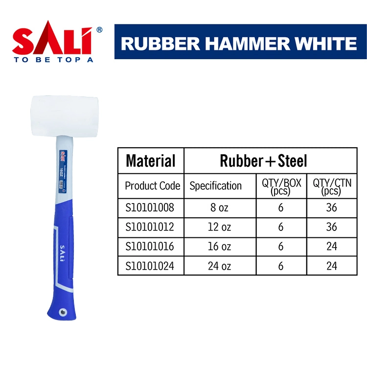 Sali Black and White Rubber Hammer