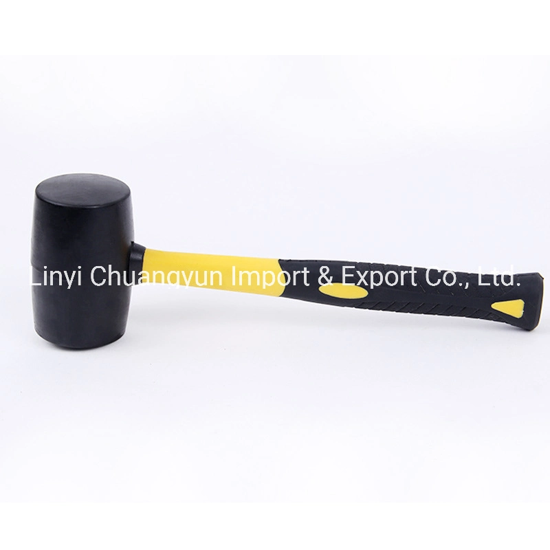 Black Head Steel Handle Rubber Soft Mallet Hammer