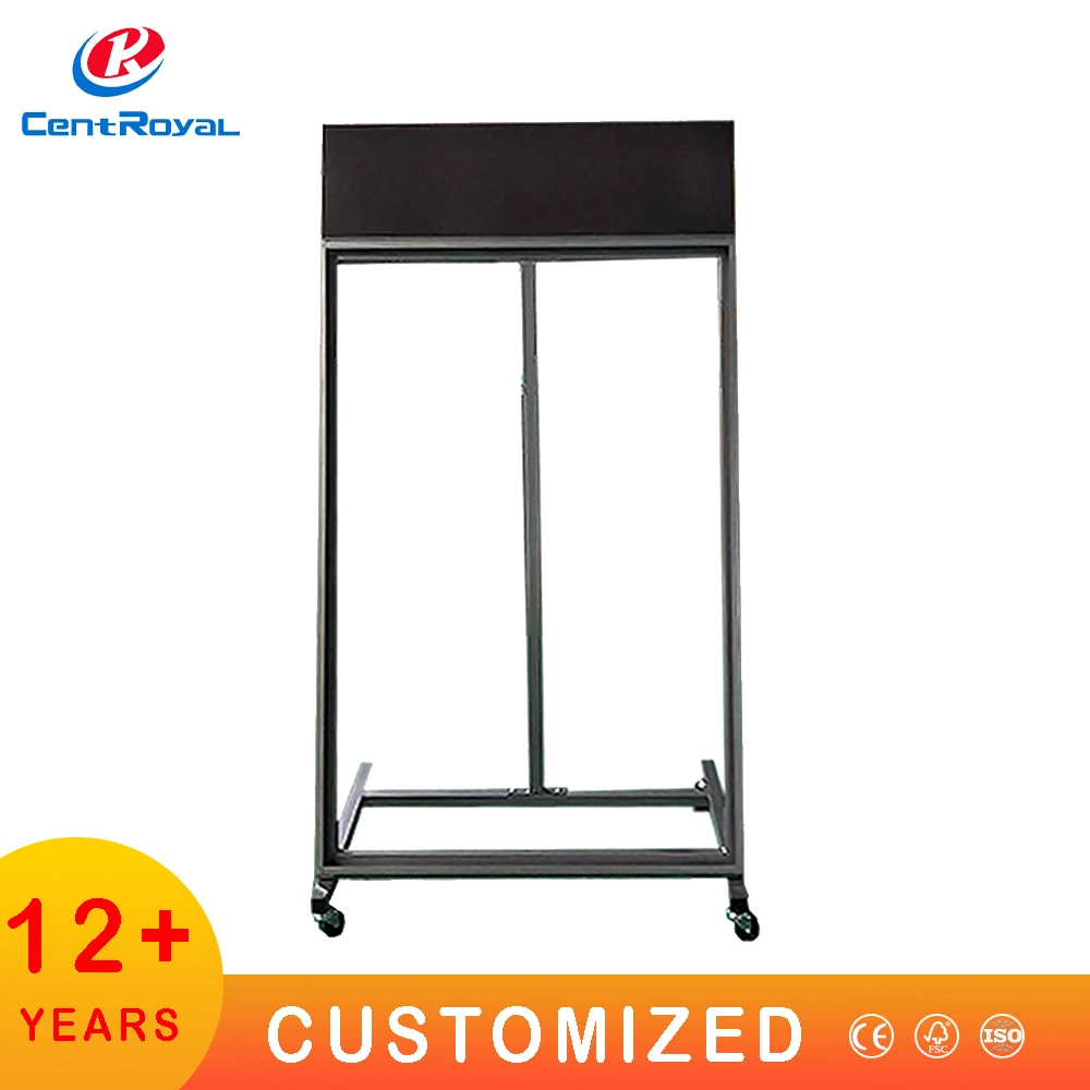 Customized Floor Standing Metal Ceramic Tile Display Stand Rack with Wheels