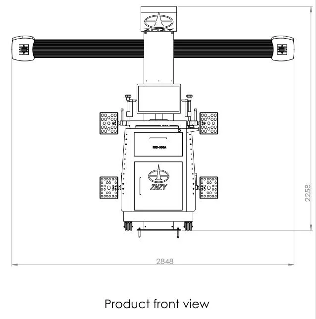 Fsd CE ISO Double Screen Series 3D Four-Wheel Positioning Instrument for Cars Precise Positioning 32/19 &quot;Isplay LED Rear Hanger Car Wheel Aligement