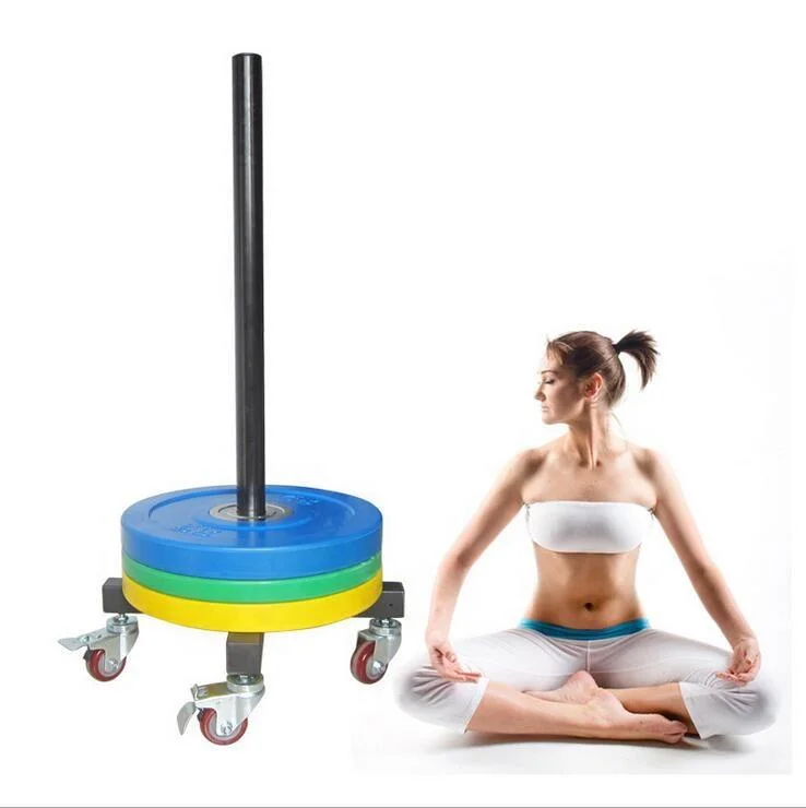 High Quality Gym Equipment Weight Lifting Plate Rack Multi-Functional Weight Plate Rack Barbell Bar Holder Cheap Wheel Barbell Stand