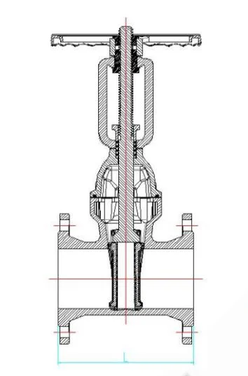 Cast Iron Pn16 Gate Valve Bronze Trim Stainless Steel Stem