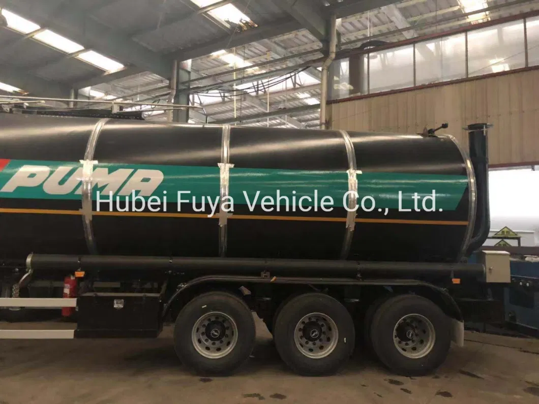 China Factory 3 Axles 35cbm Emulsified Liquid Heated Bitumen Asphalt Tanker Trailer