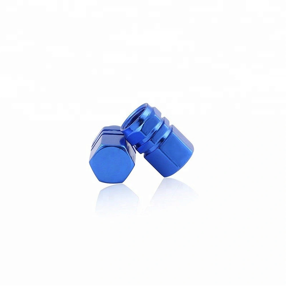 Aluminum Blue Tire Valve Cap for Universal Car