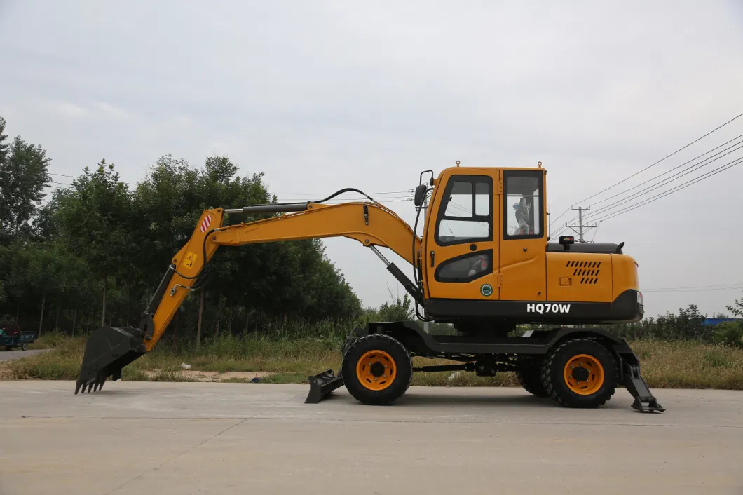 Scrap Grabbing on Wheel 7ton Material Handling Wheel Excavator