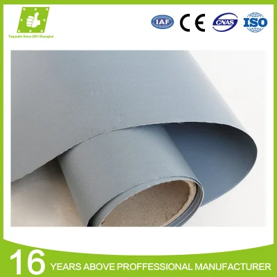 Self Extinguishable Tensile Struscture Waterproof Grey PVC Coated Glass Fiber Fireproof Fabric for Welding Protection