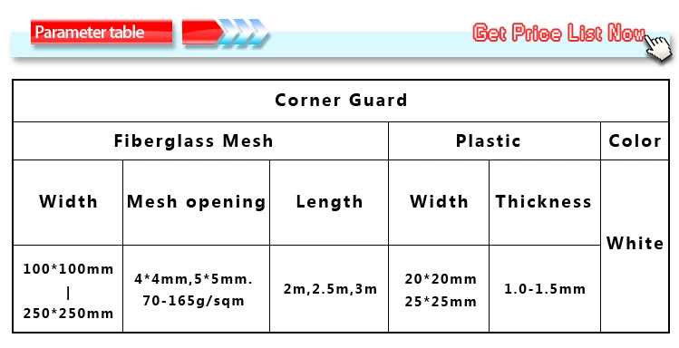 High Temperature Resistant PVC Corner Bead with Fiberglass Mesh