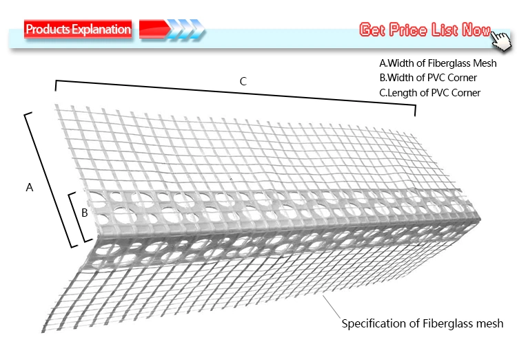 High Temperature Resistant PVC Corner Bead with Fiberglass Mesh