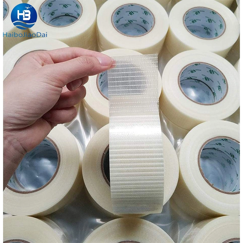 Fiberglass Filament Reinforced Strapping Self Adhesive Mono Straight High Tensile Strength Cross Weave Fiberglass Filament Tape