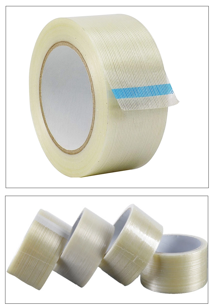 Hot-Melt Glue Strong Adhesive Strength Reinforced Fiberglass Packing No Residue Filament Tape