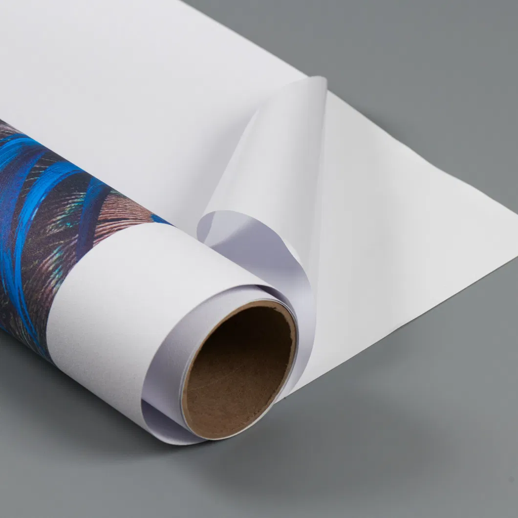 Self Adhesive Wallpaper Rolls Building Material Eco-Solvent Printing Digital Vinyl Wallpaper