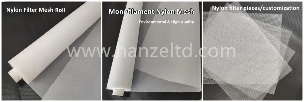 5micron-2000 Micron Monofilament Silk Nylon Filter Mesh Fabric Rolls for Filtering