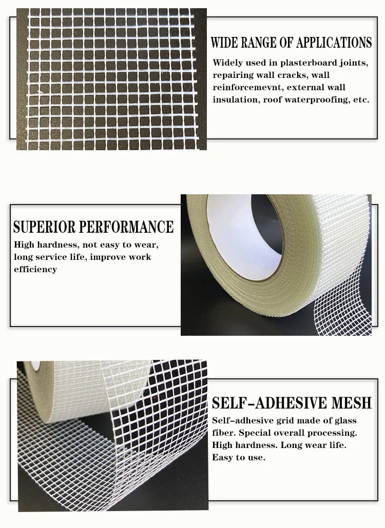 Drywall Fiberglass Tape Self Adhesive Fiberglass Mesh Tape Gypsum Board Use