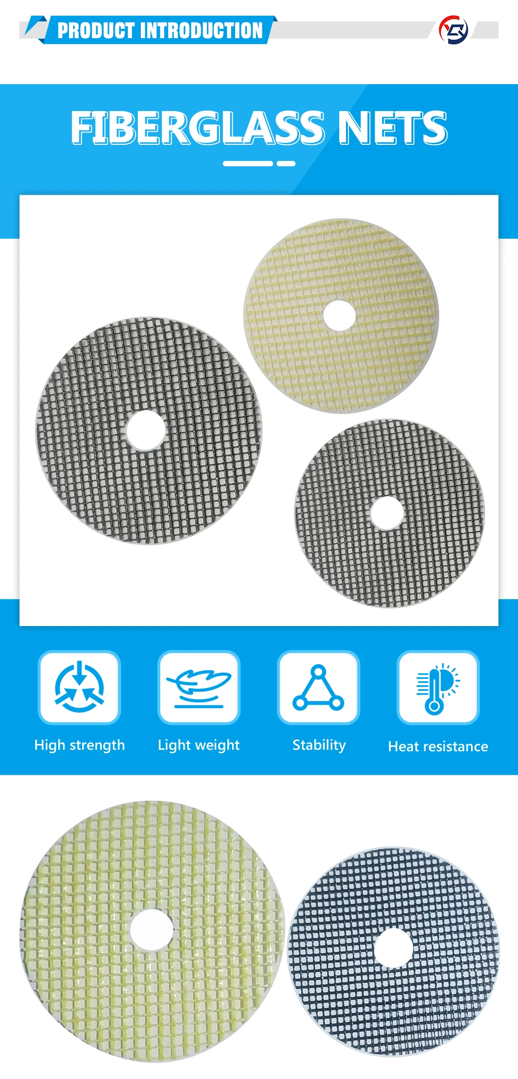 Alkali-Resistant Waterproof Fiberglass Mesh Net