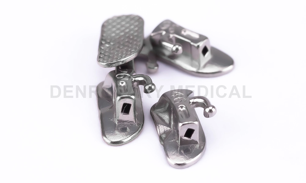 Dental Orthodontic Premolar Bicuspid Bands Welded with Brackets