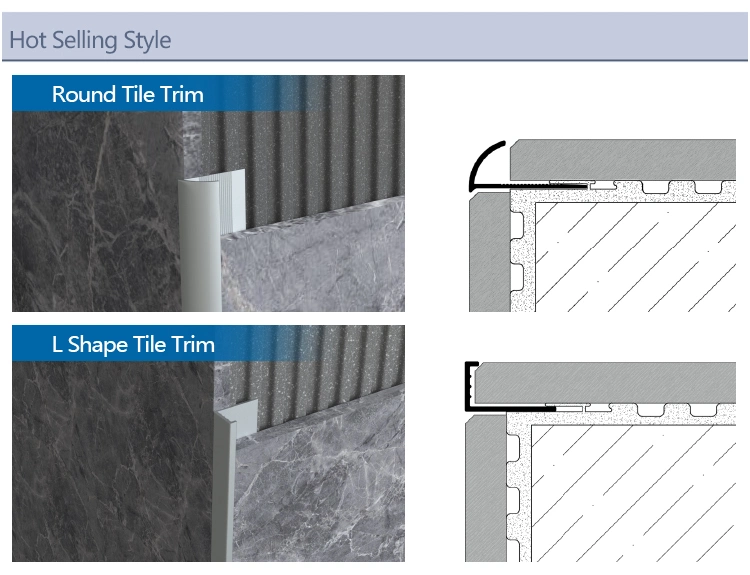 Best Prices Aluminum Carpet Trim Corner Strip and Metal Floor Tile Trim Strip